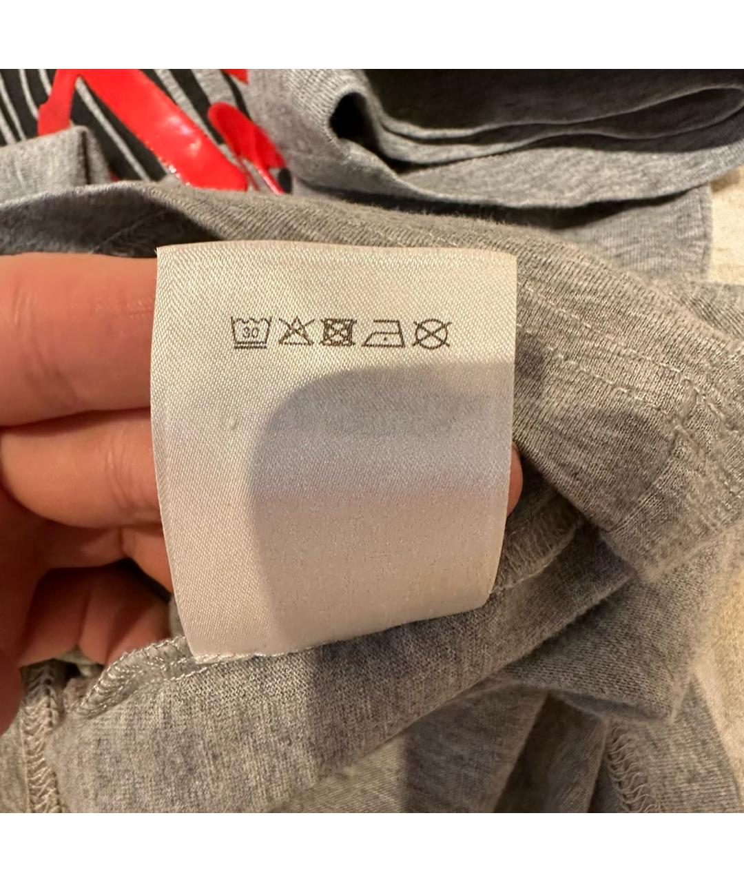 VETEMENTS Серая хлопковая футболка, фото 6