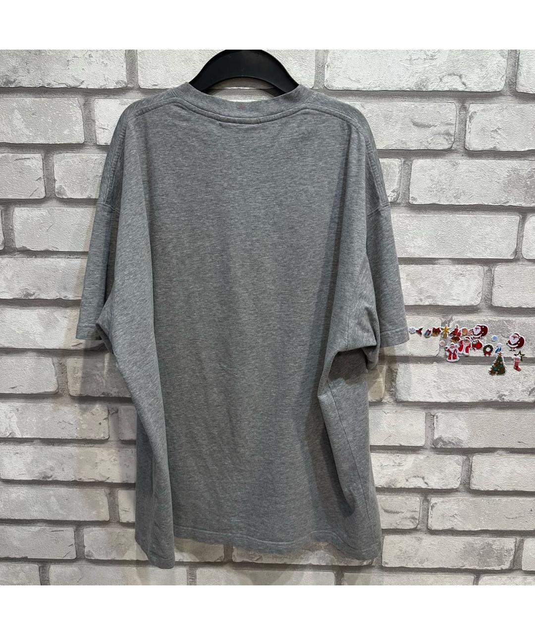 VETEMENTS Серая хлопковая футболка, фото 2