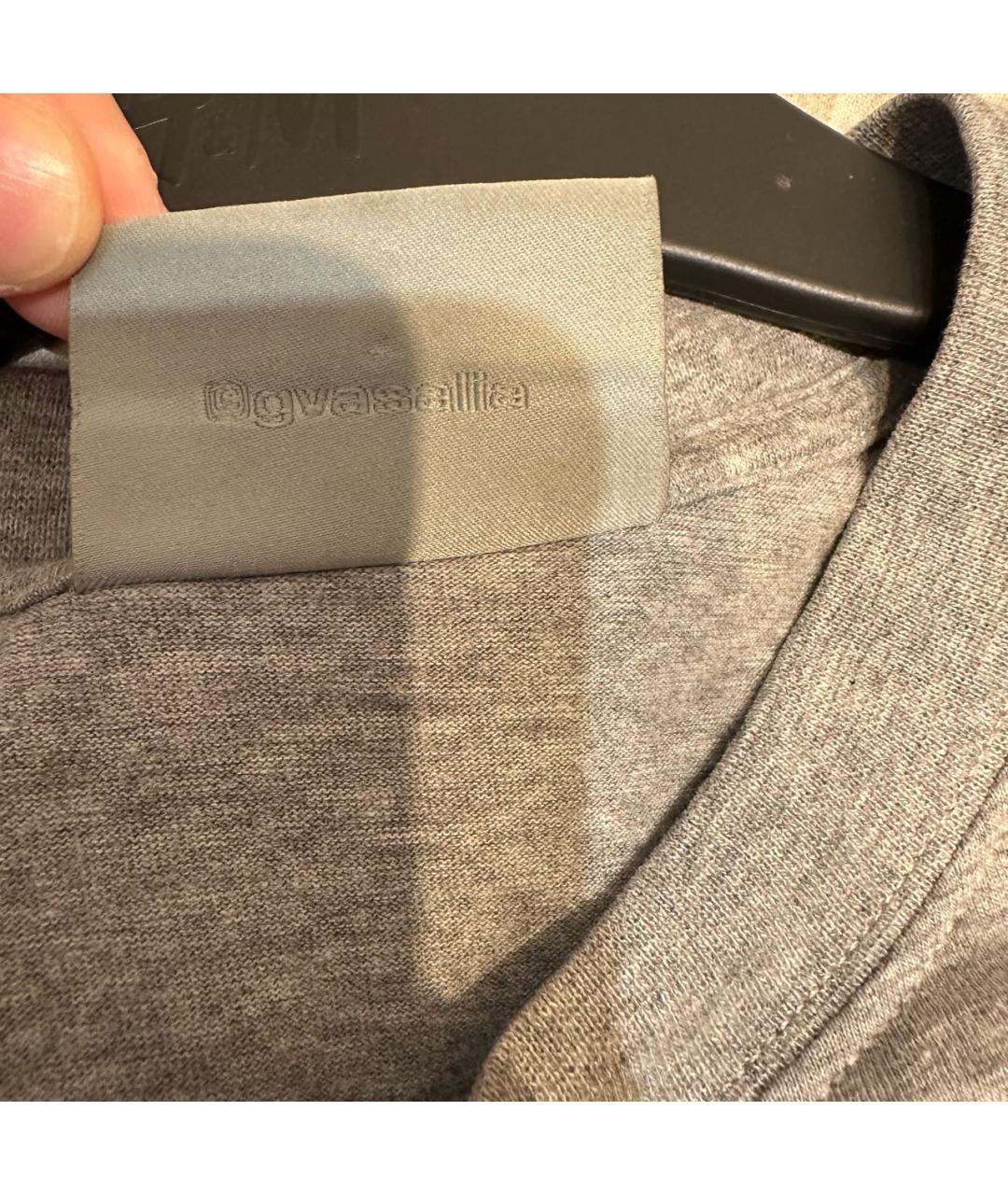 VETEMENTS Серая хлопковая футболка, фото 4