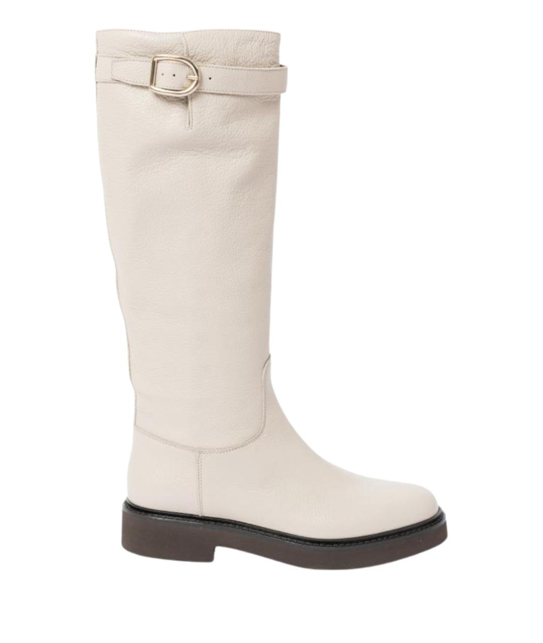 DOUCAL'S Белые кожаные сапоги, фото 1