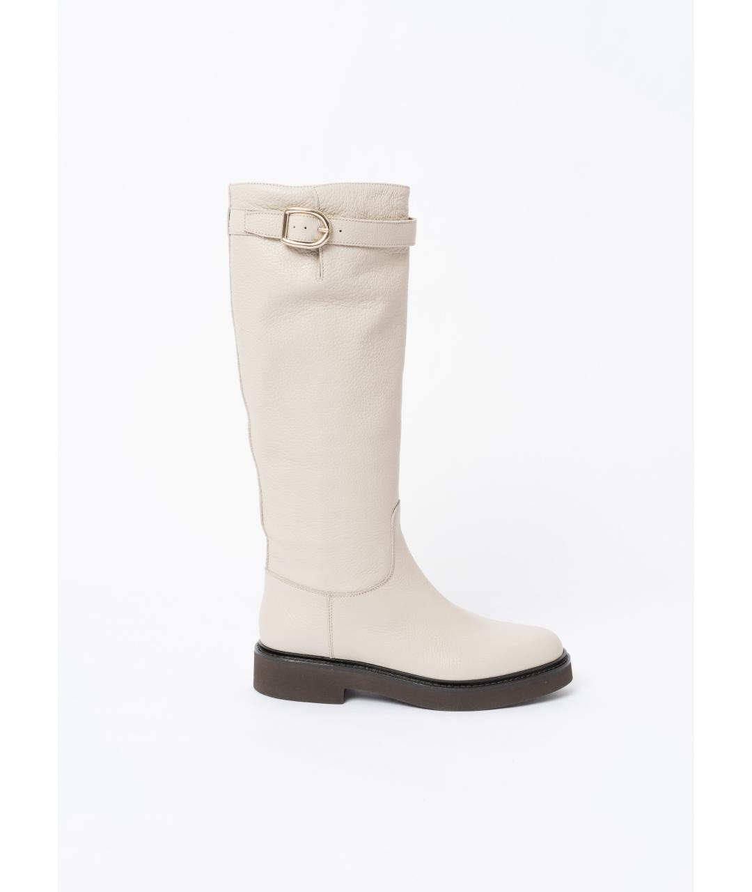 DOUCAL'S Белые кожаные сапоги, фото 6