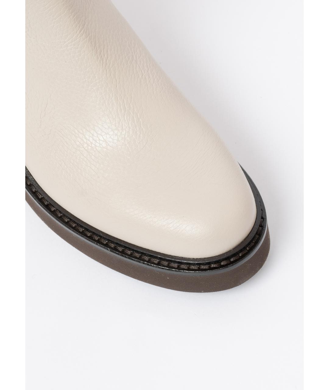 DOUCAL'S Белые кожаные сапоги, фото 4