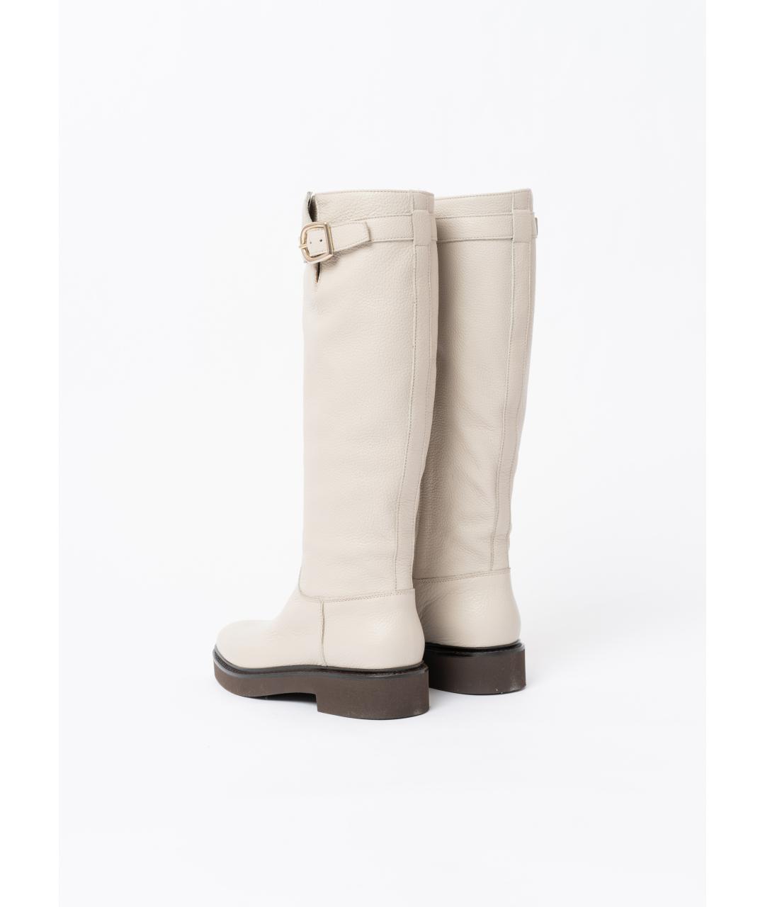 DOUCAL'S Белые кожаные сапоги, фото 3