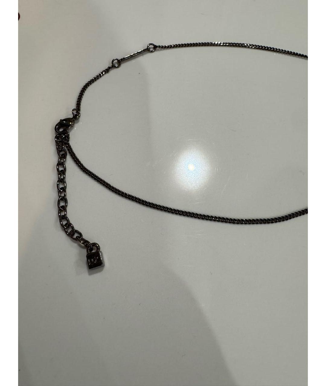 DSQUARED2 Серебряное металлическое колье, фото 3