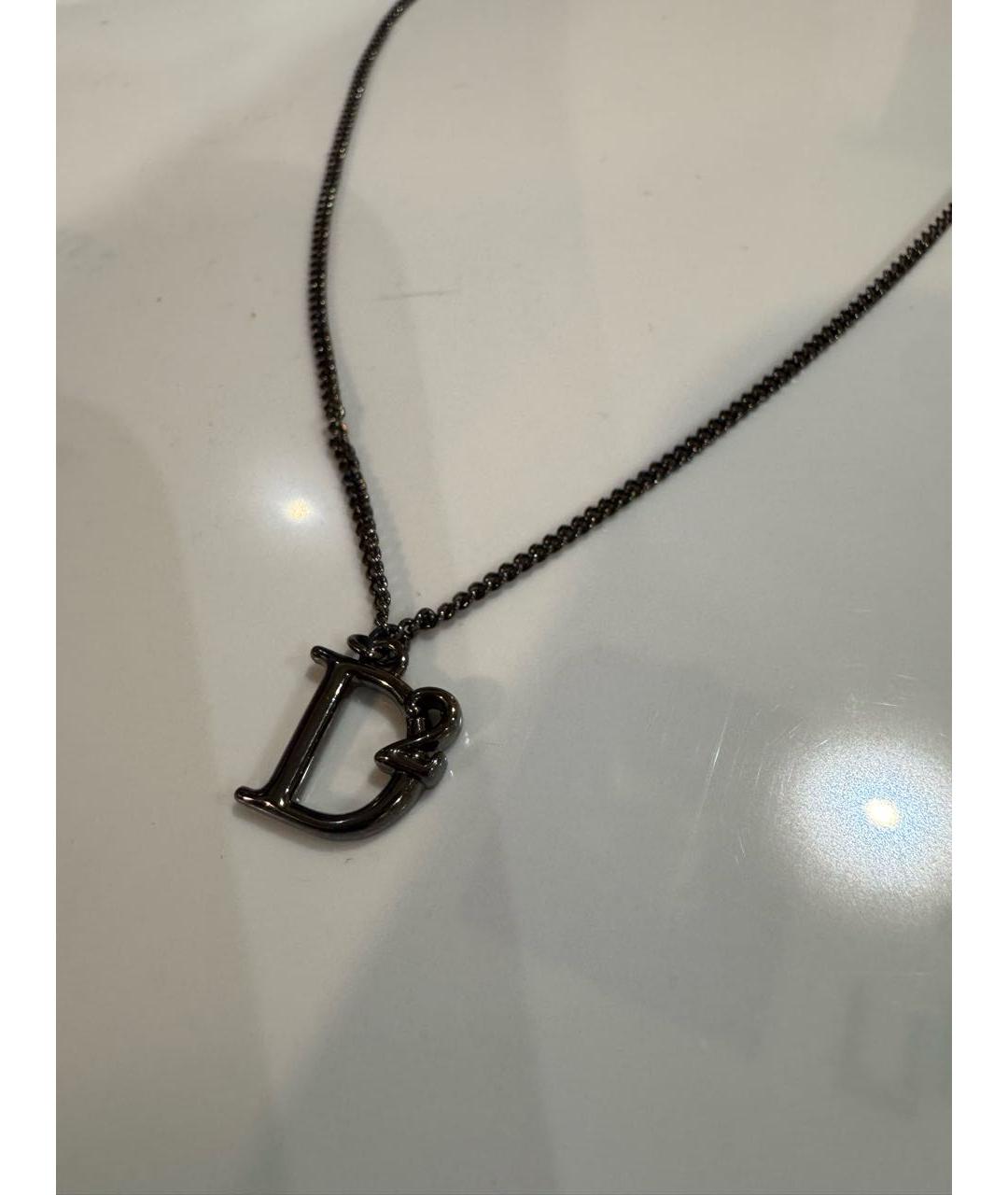 DSQUARED2 Серебряное металлическое колье, фото 2