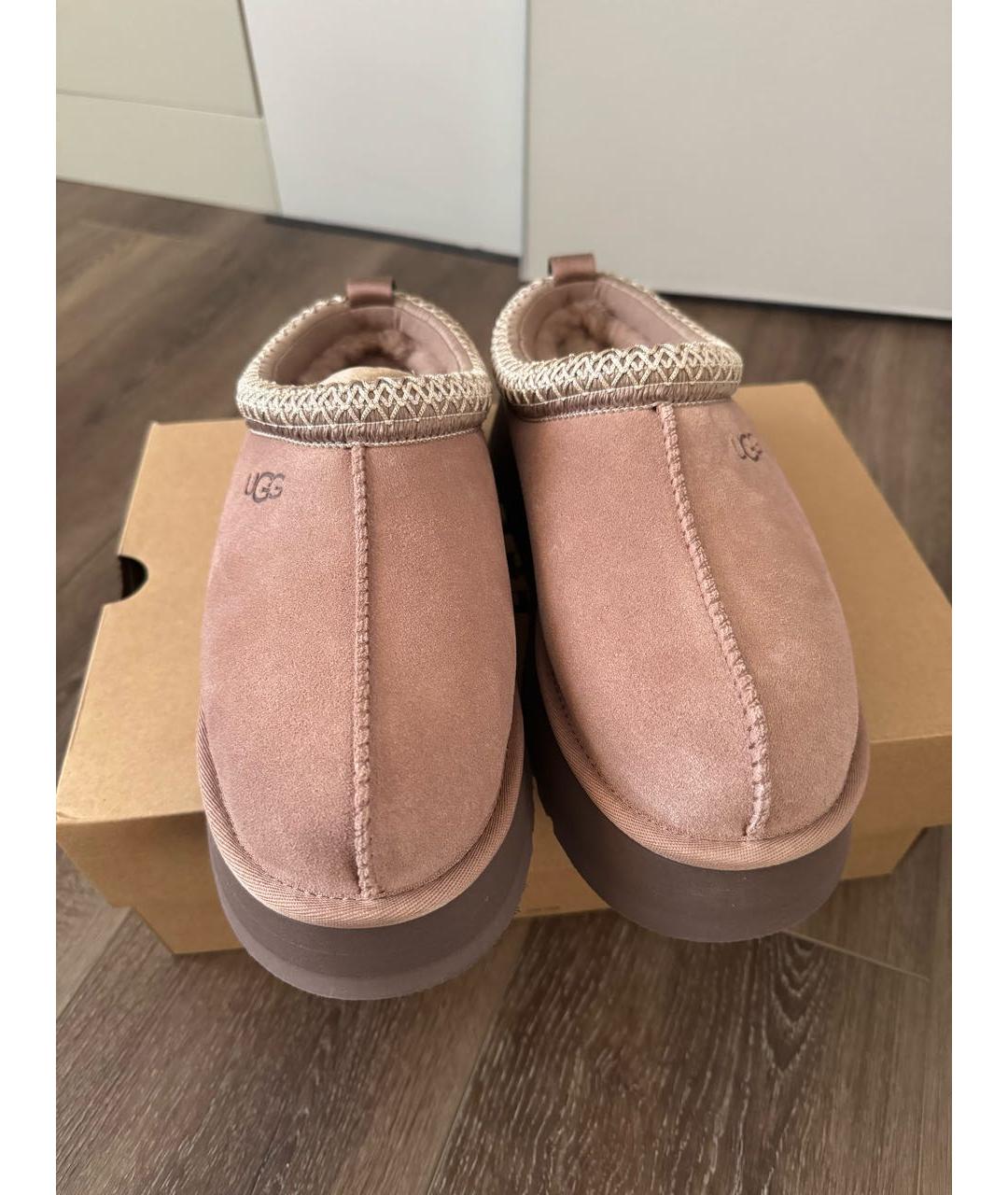 UGG Розовые кожаные сабо, фото 3