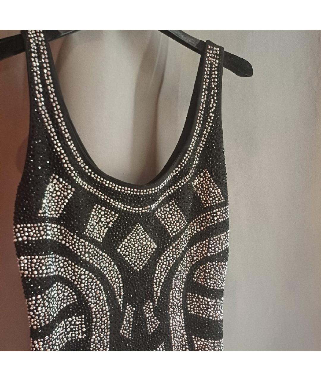 PHILIPP PLEIN Черное вискозное коктейльное платье, фото 7