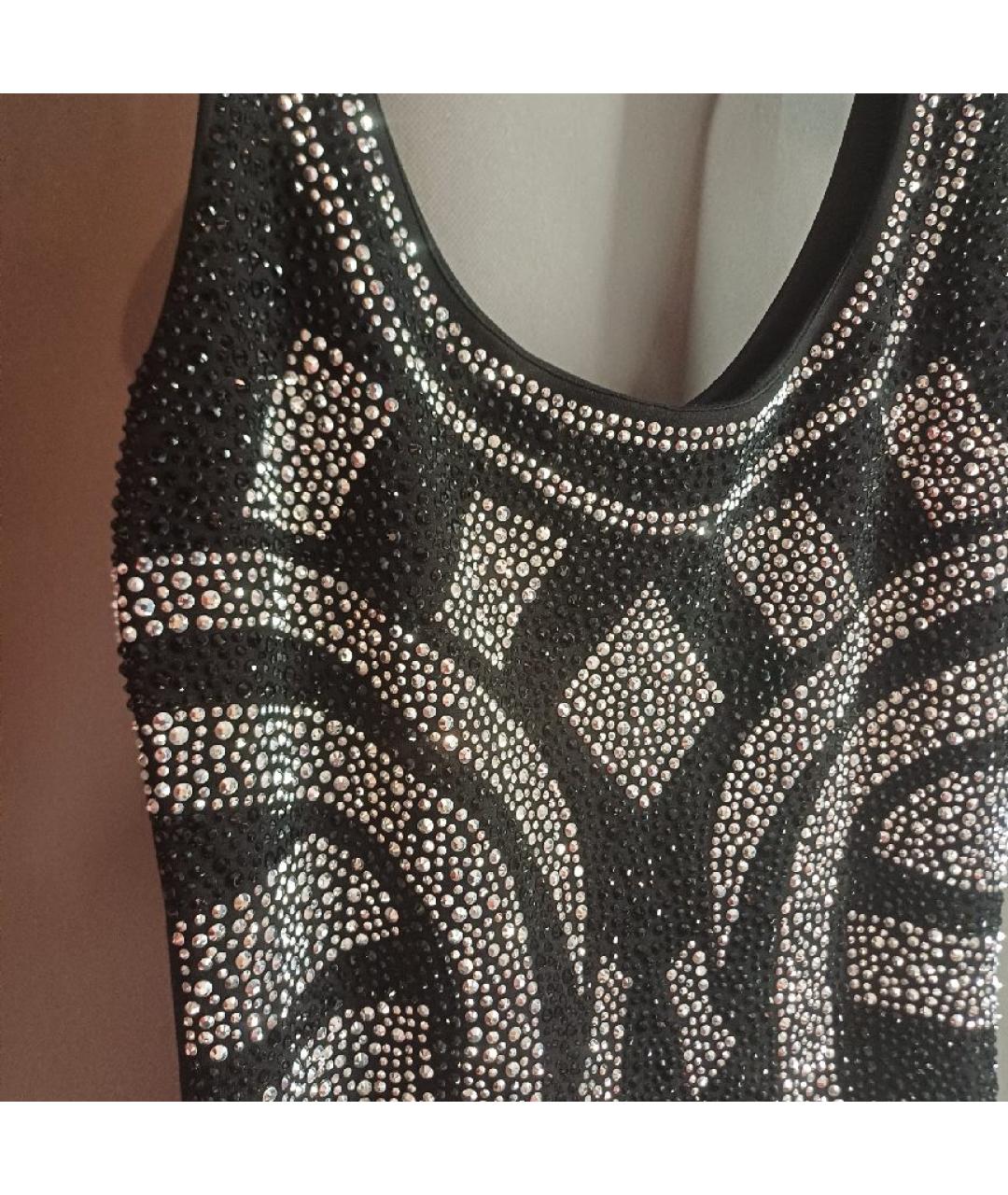 PHILIPP PLEIN Черное вискозное коктейльное платье, фото 6