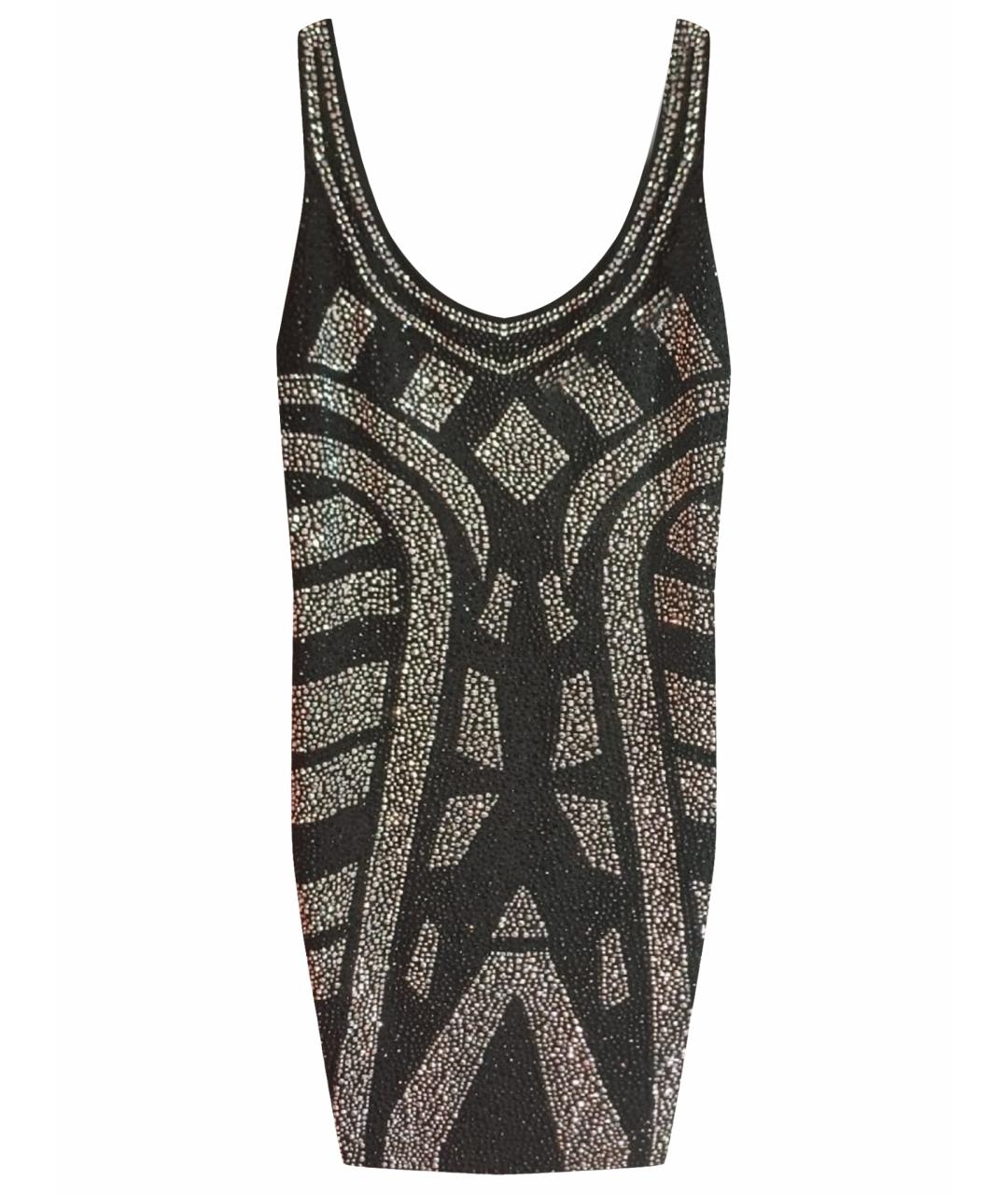 PHILIPP PLEIN Черное вискозное коктейльное платье, фото 1