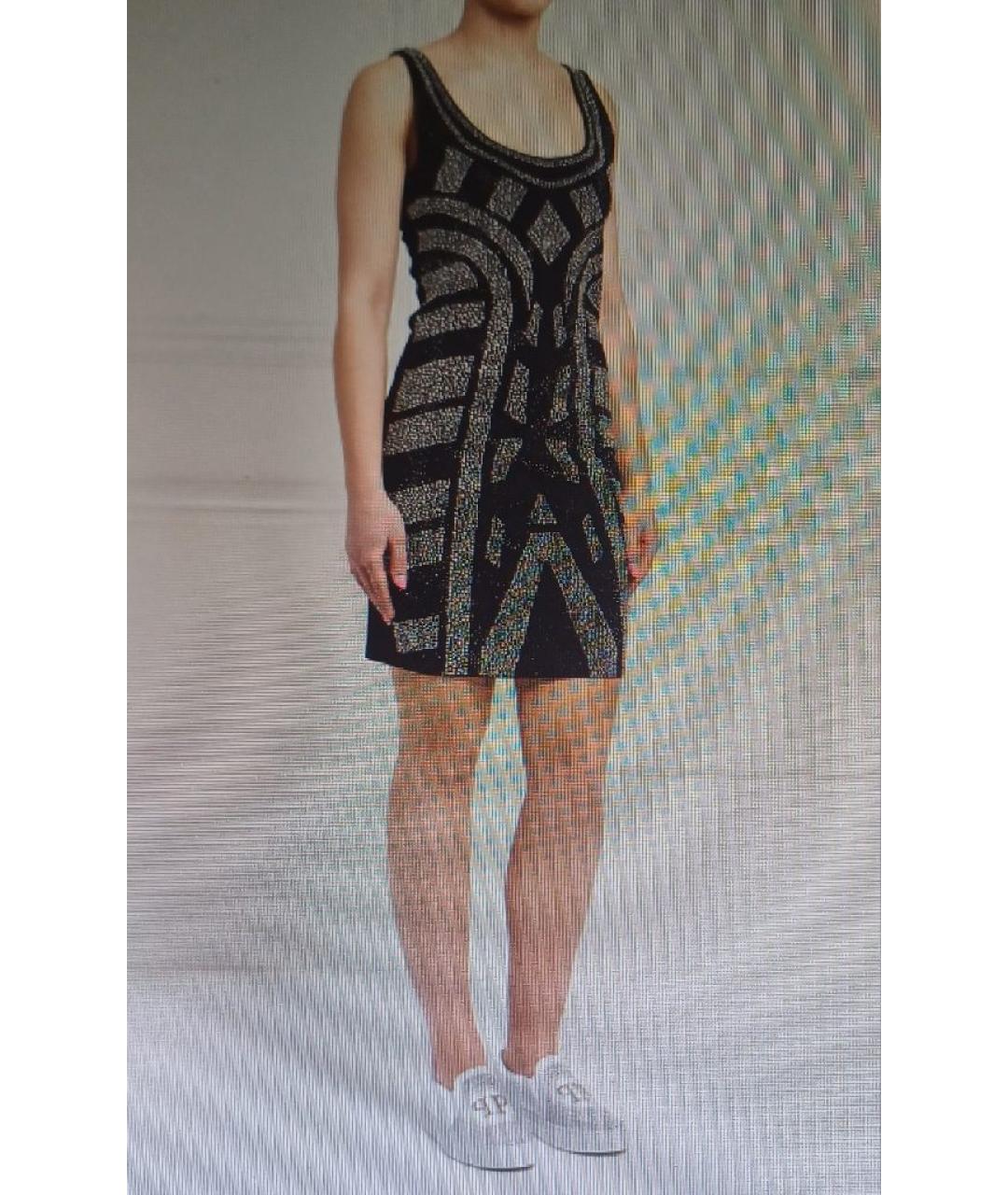 PHILIPP PLEIN Черное вискозное коктейльное платье, фото 3