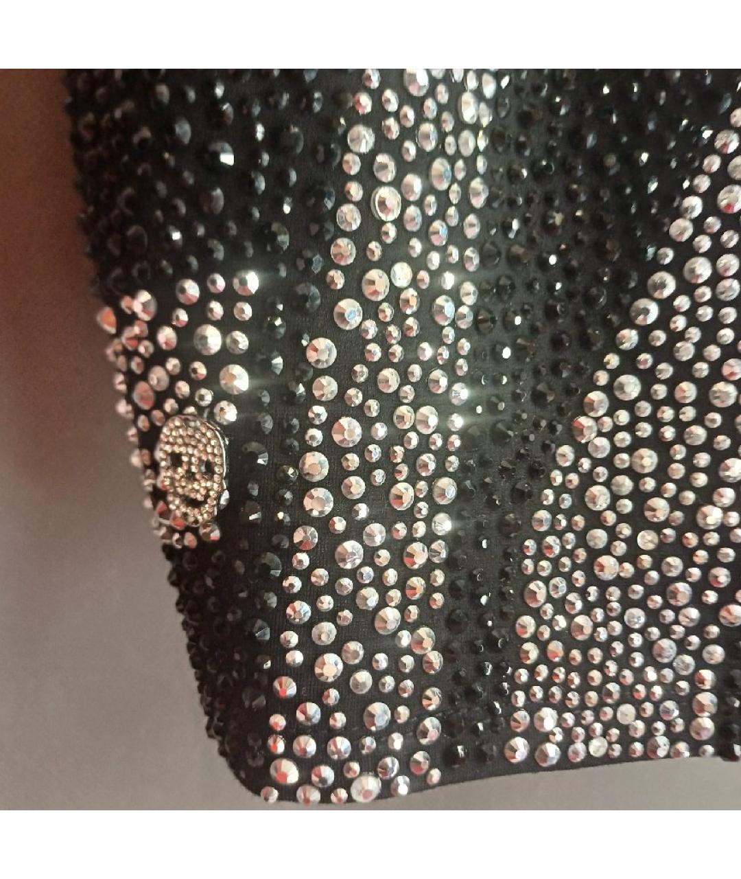 PHILIPP PLEIN Черное вискозное коктейльное платье, фото 5