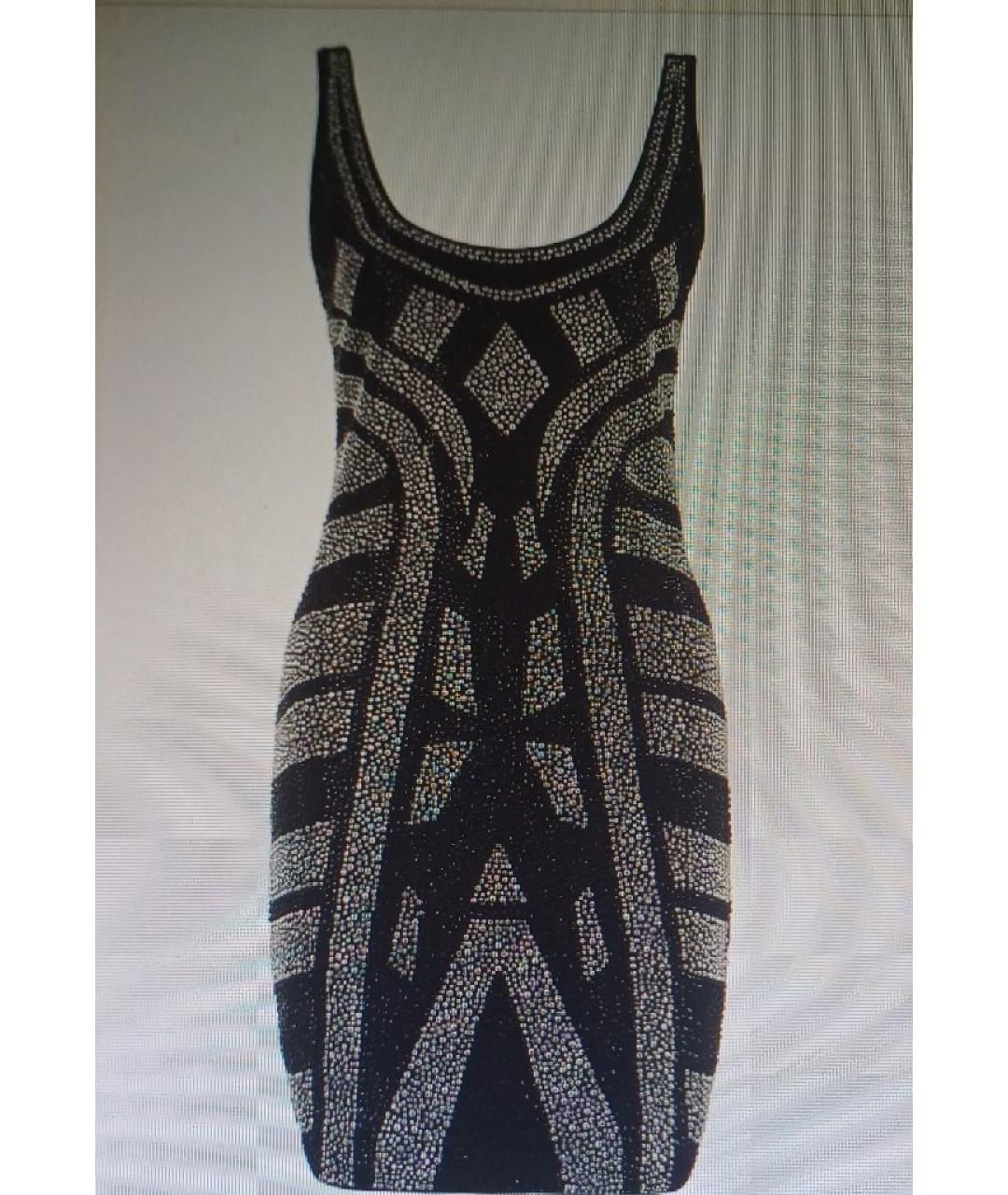 PHILIPP PLEIN Черное вискозное коктейльное платье, фото 2