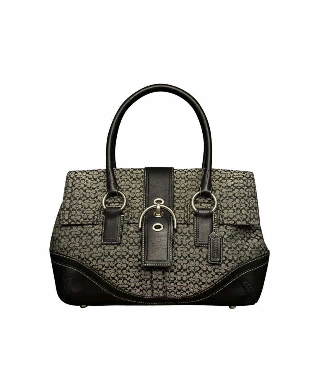 COACH Серая жаккардовая сумка тоут, фото 1