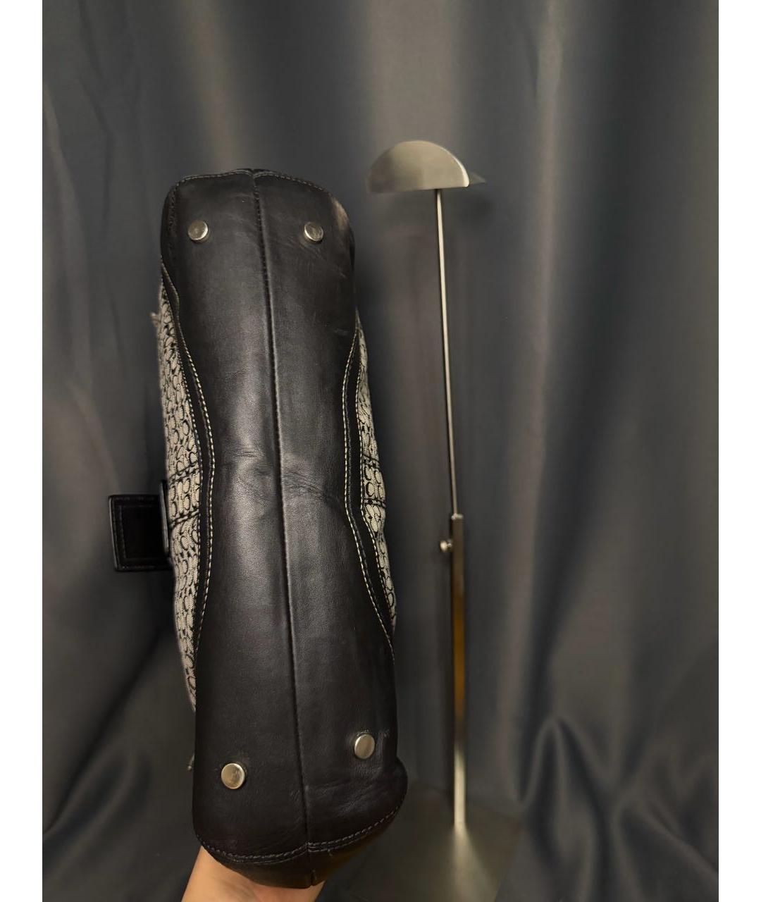 COACH Серая жаккардовая сумка тоут, фото 5