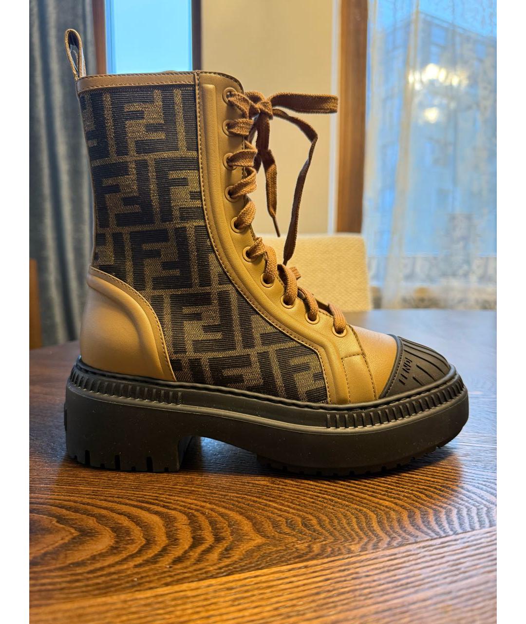 FENDI Коричневые ботинки, фото 8