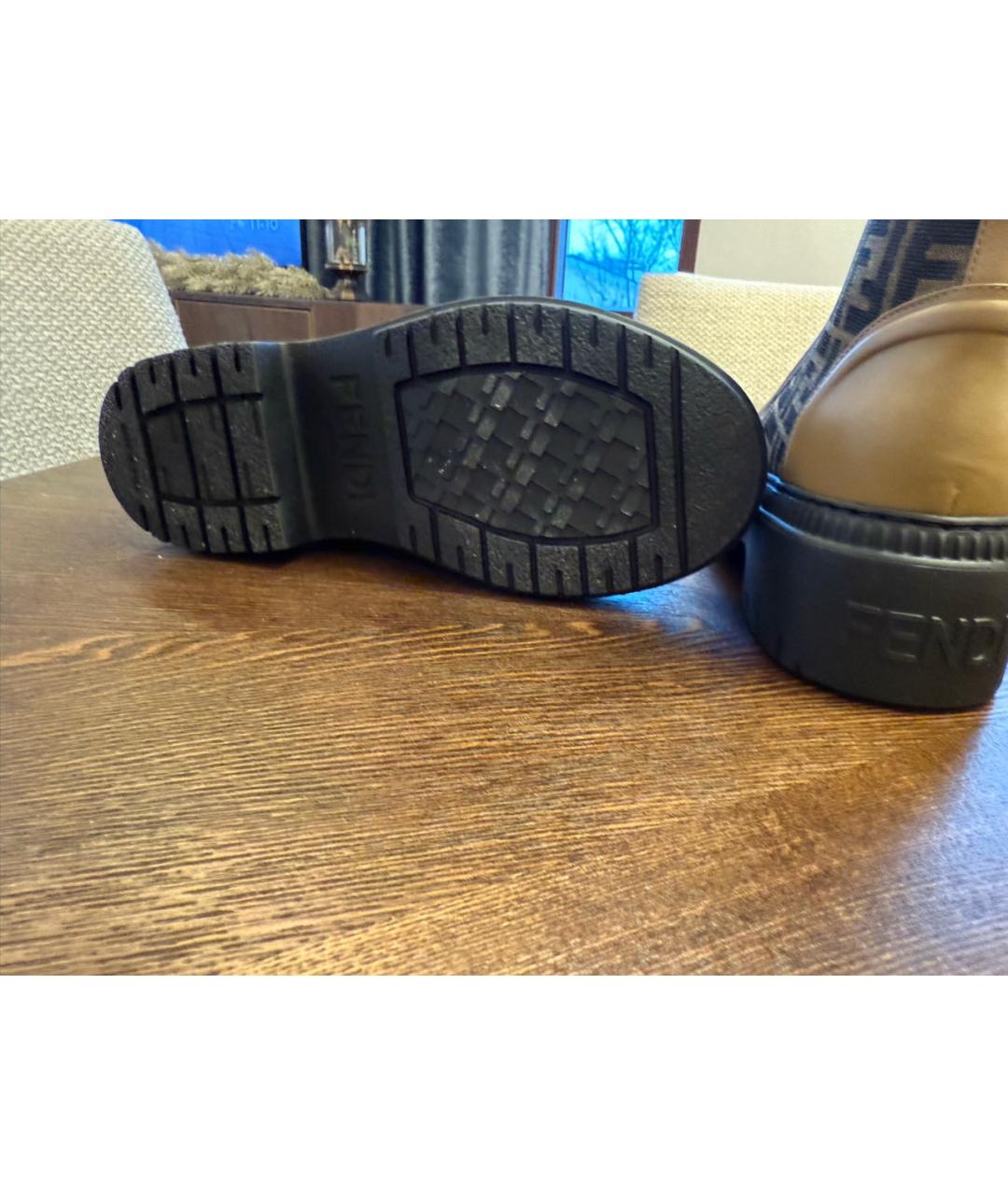 FENDI Коричневые ботинки, фото 5