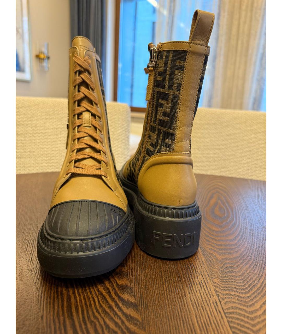 FENDI Коричневые ботинки, фото 2