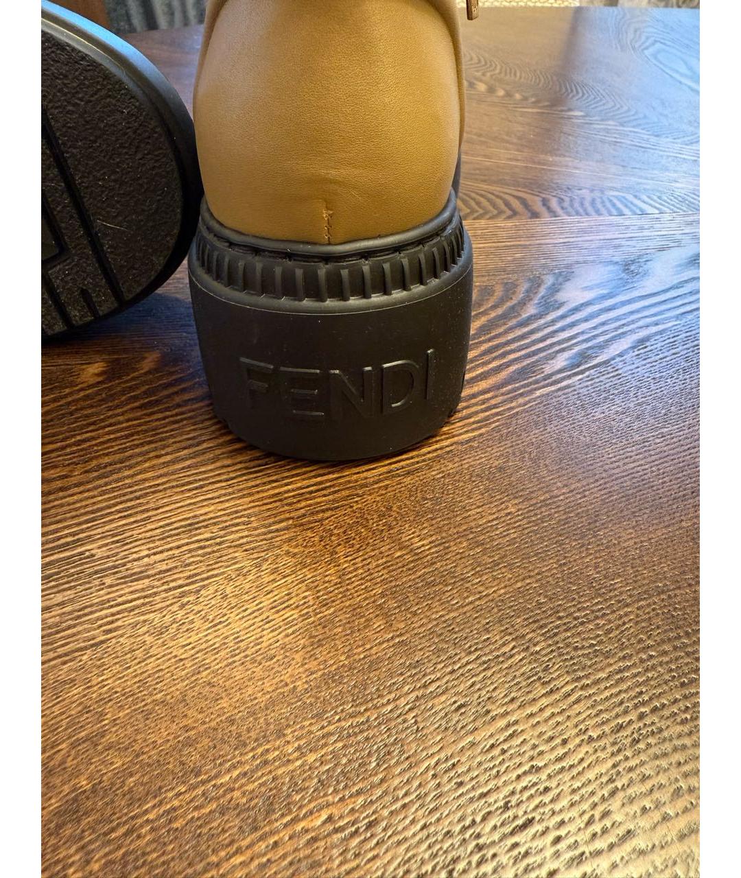 FENDI Коричневые ботинки, фото 6