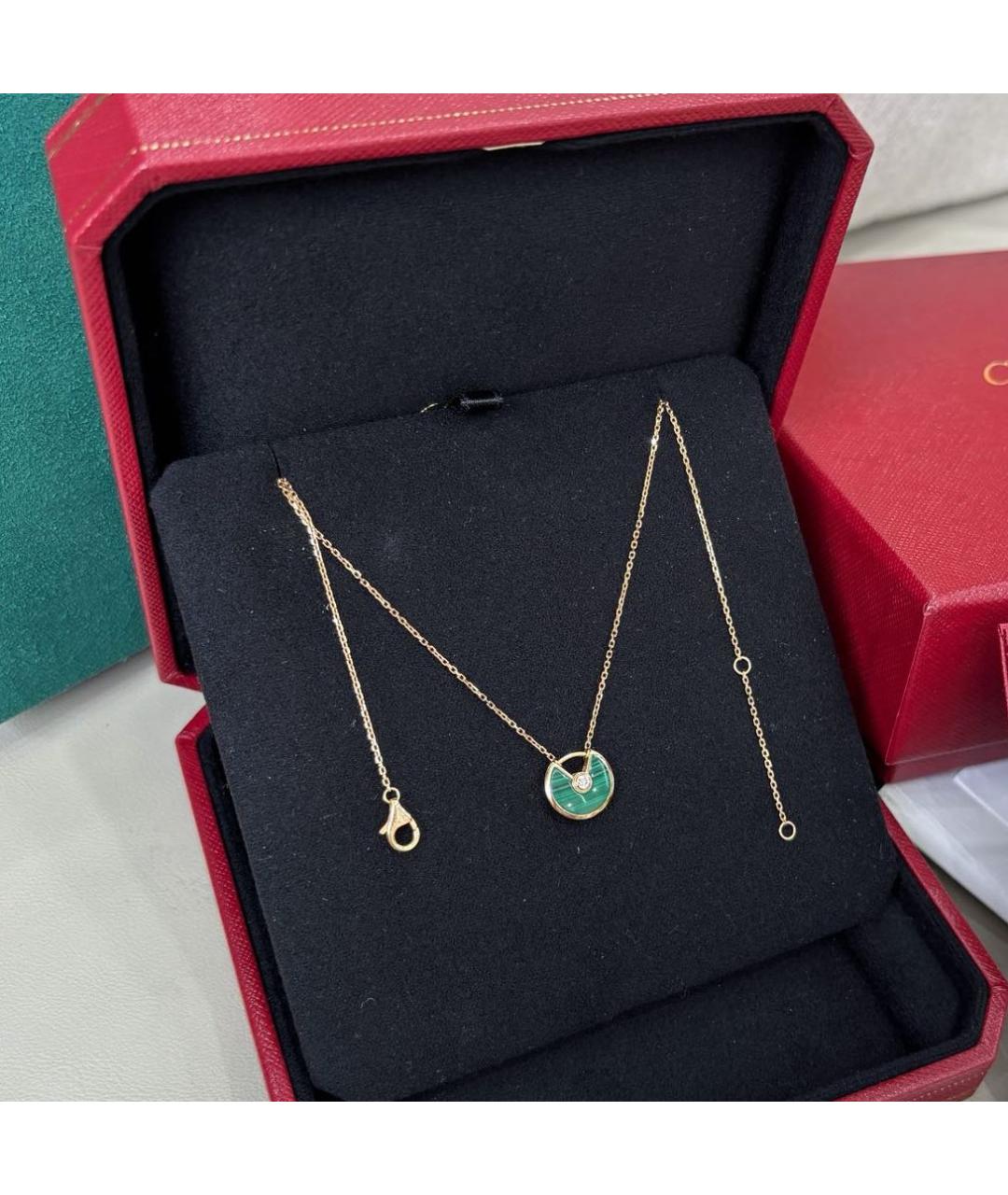 CARTIER Зеленые колье из розового золота, фото 6