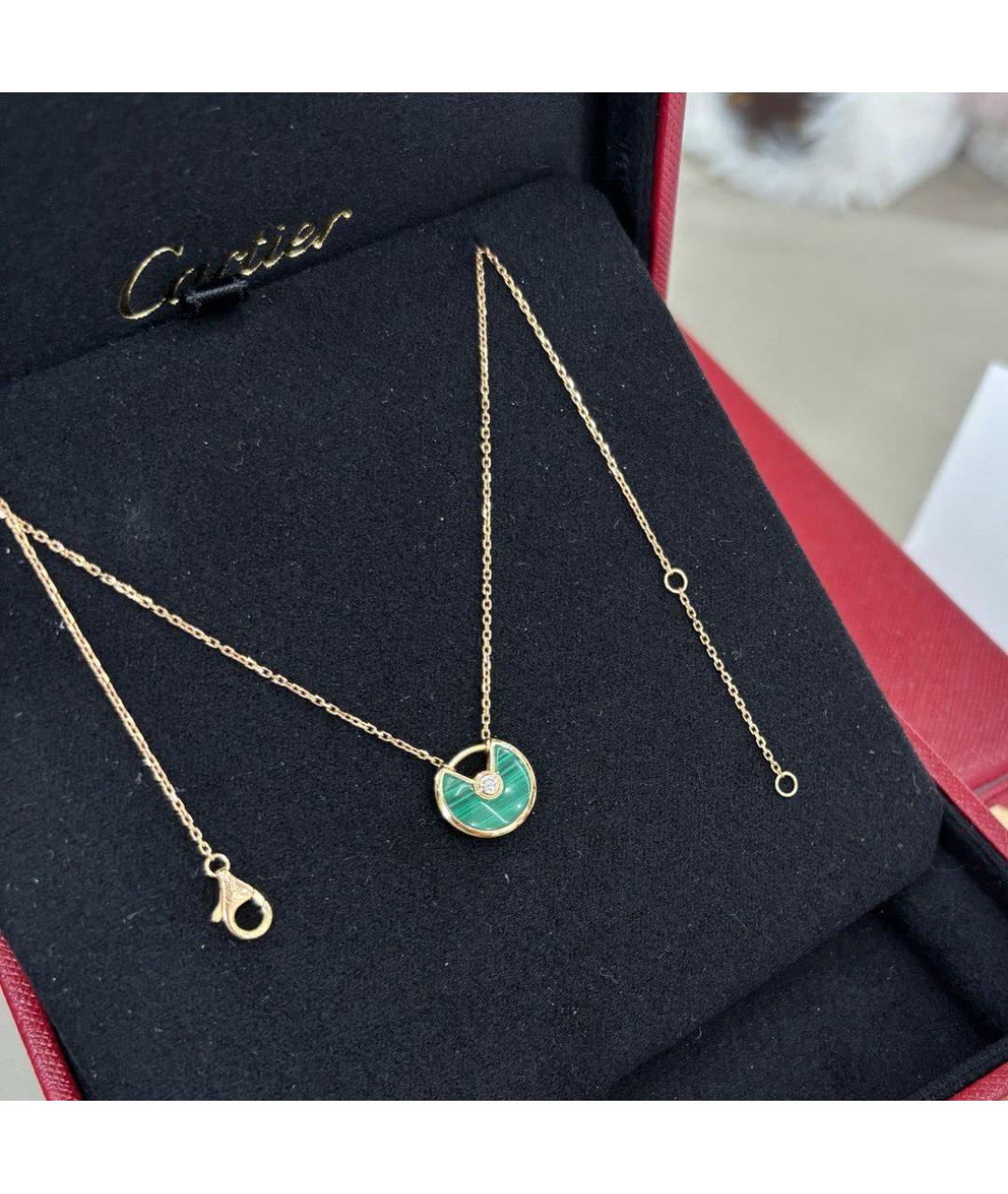 CARTIER Зеленые колье из розового золота, фото 3