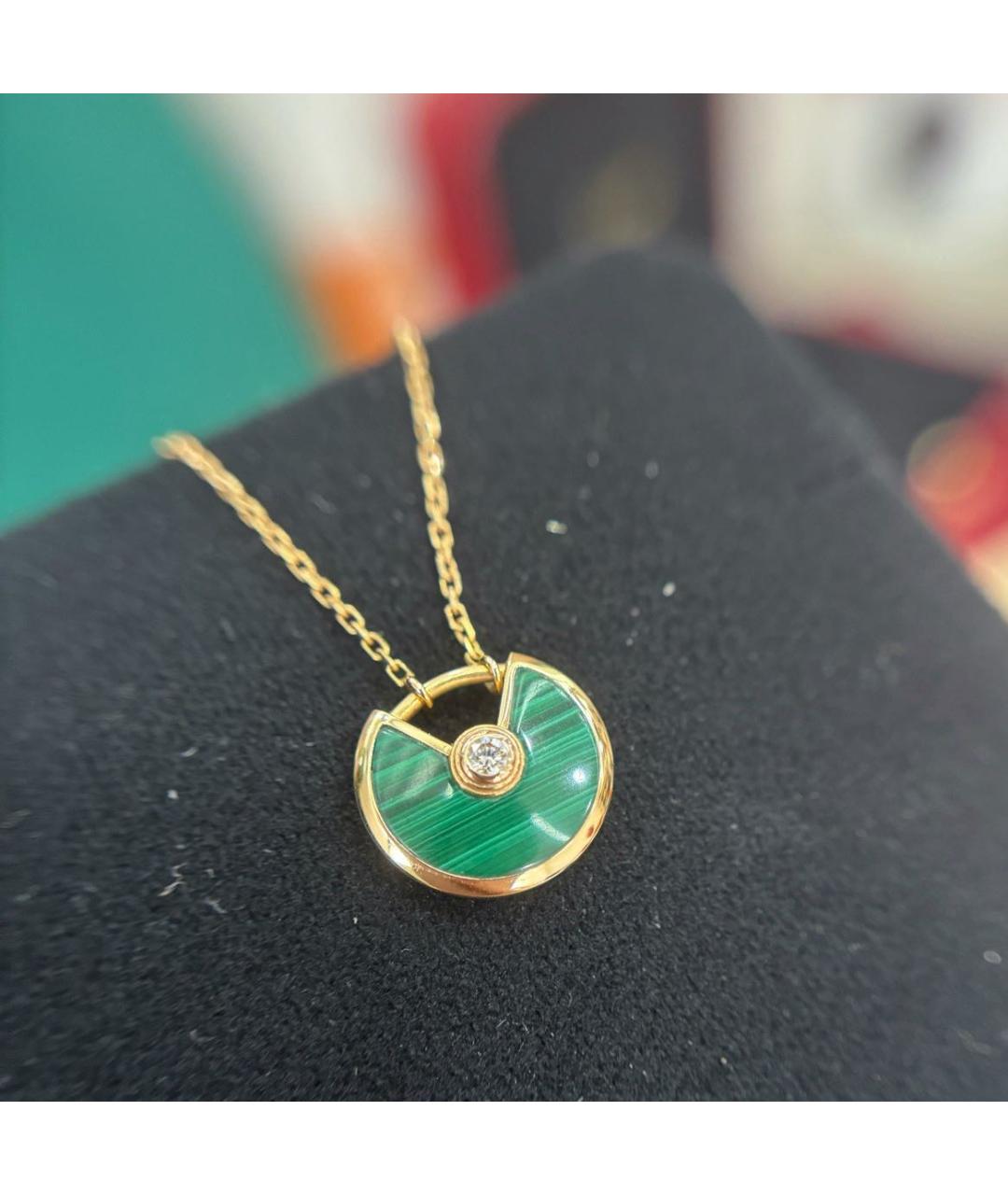 CARTIER Зеленые колье из розового золота, фото 4