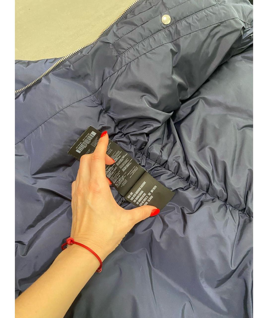 PRADA Темно-синий полиамидовый пуховик, фото 5