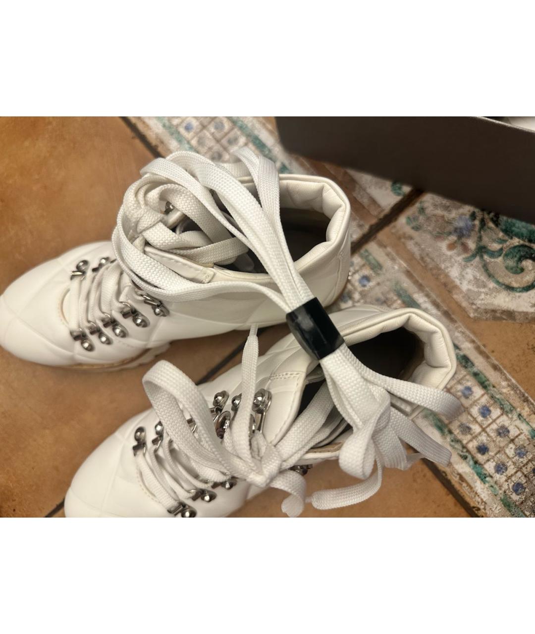 LE SILLA Белые кожаные ботинки, фото 7