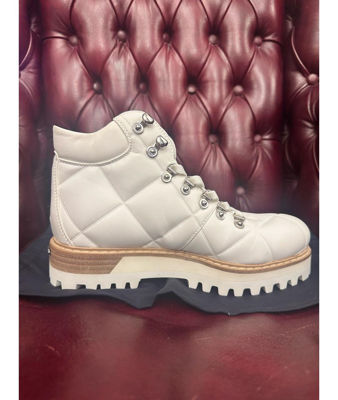 LE SILLA Белые кожаные ботинки, фото 8