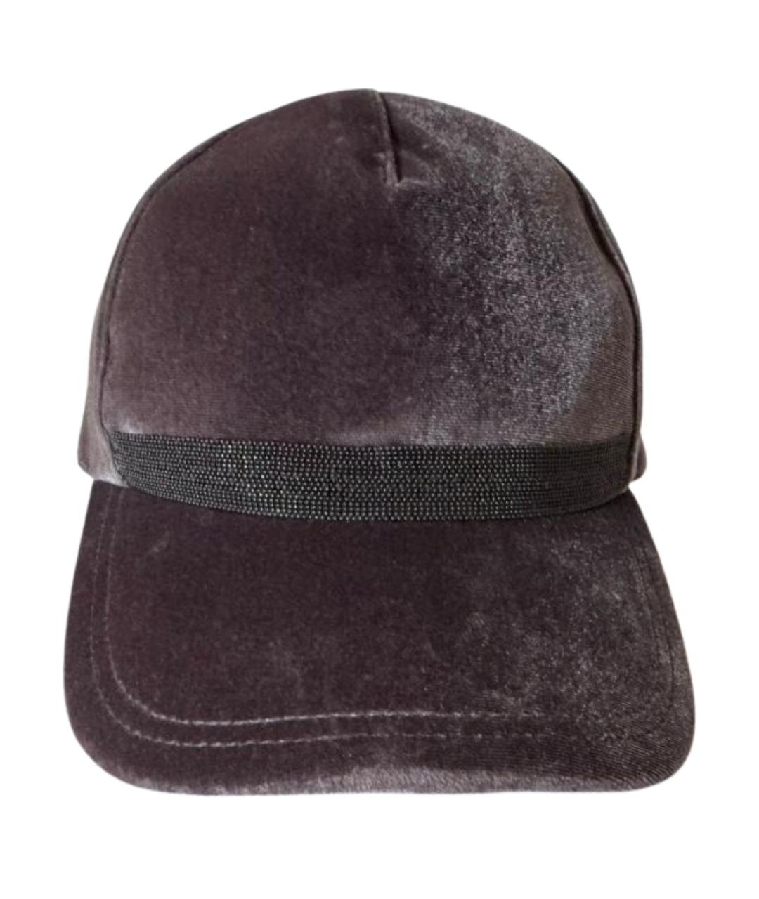 BRUNELLO CUCINELLI Фиолетовая кепка, фото 1
