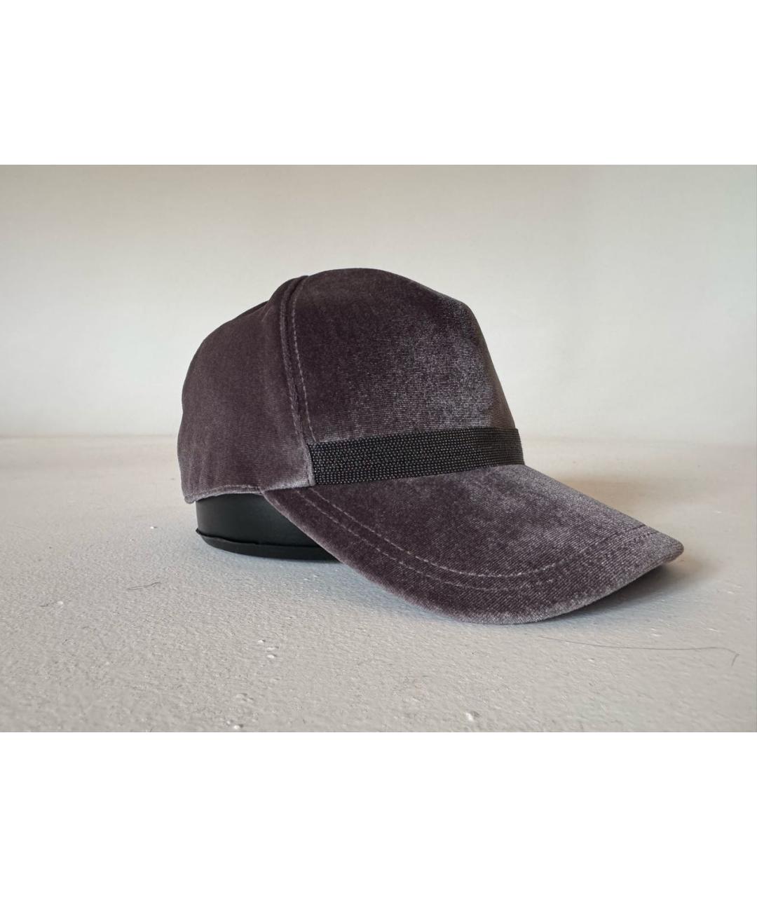 BRUNELLO CUCINELLI Фиолетовая кепка, фото 2