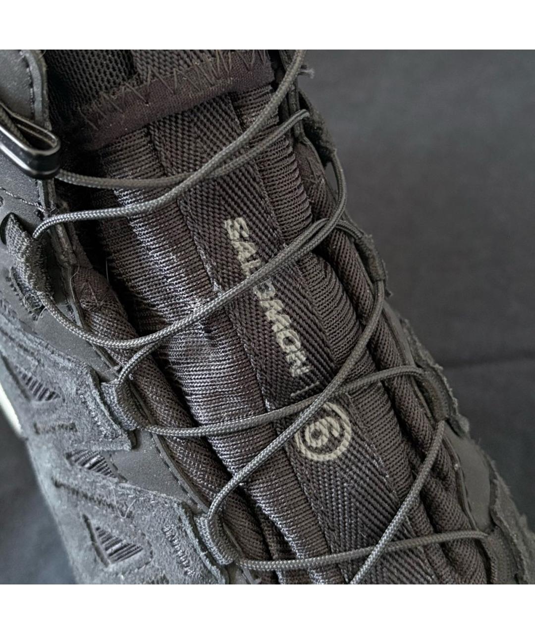 MM6 MAISON MARGIELA Черные текстильные высокие кроссовки / кеды, фото 5
