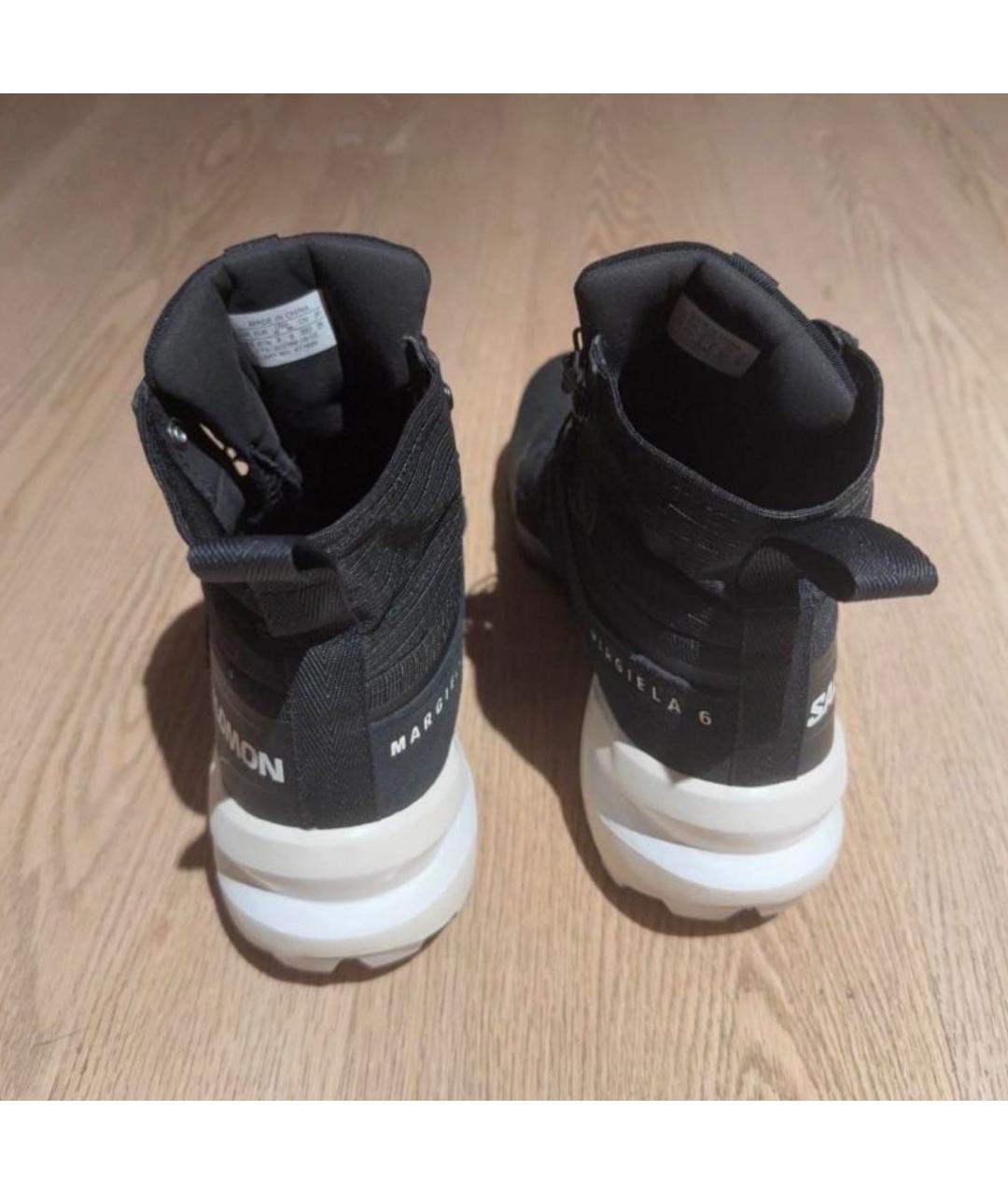 MM6 MAISON MARGIELA Черные текстильные высокие кроссовки / кеды, фото 4