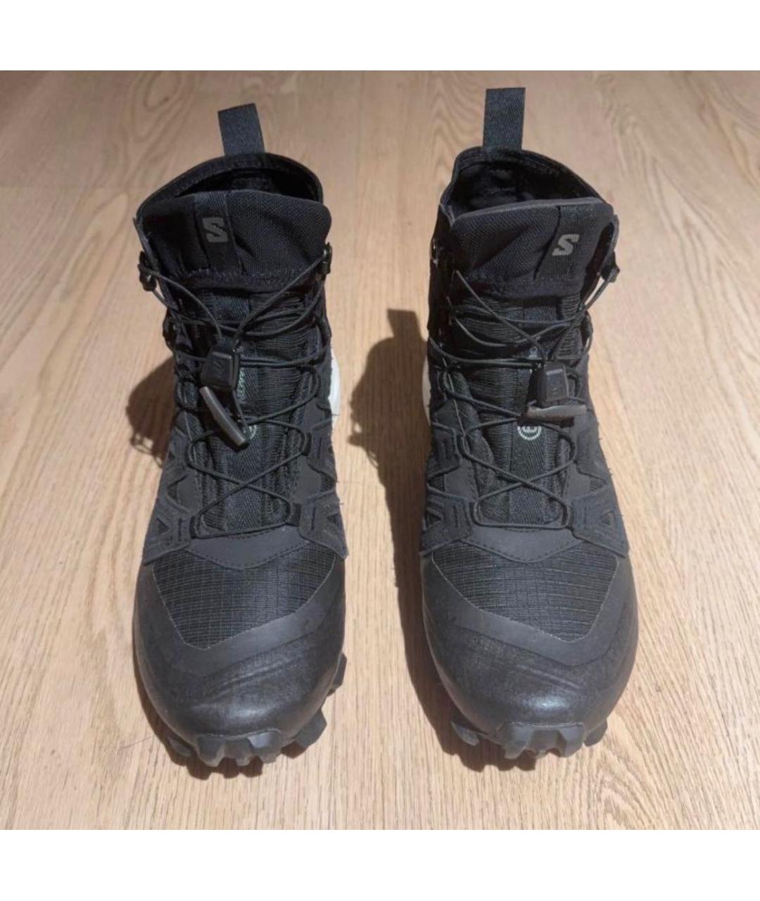 MM6 MAISON MARGIELA Черные текстильные высокие кроссовки / кеды, фото 3