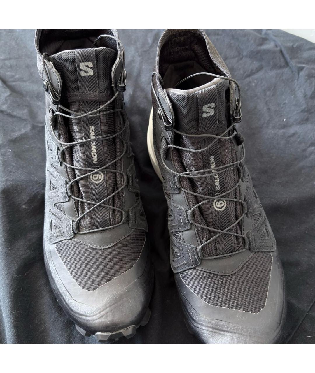 MM6 MAISON MARGIELA Черные текстильные высокие кроссовки / кеды, фото 3