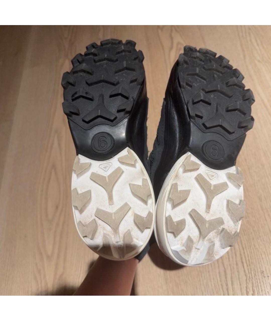 MM6 MAISON MARGIELA Черные текстильные высокие кроссовки / кеды, фото 5