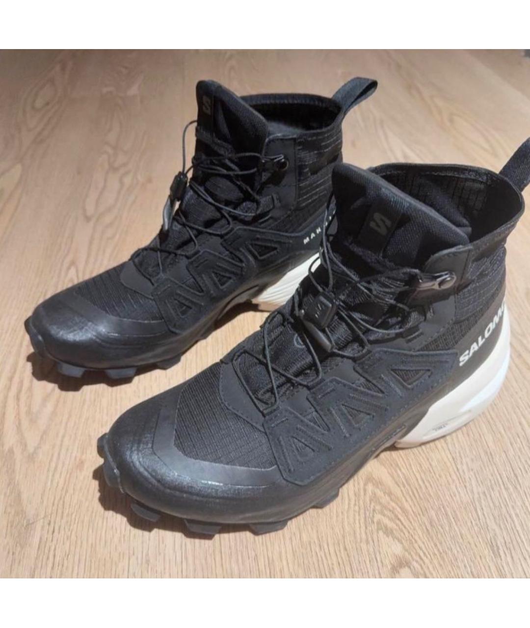 MM6 MAISON MARGIELA Черные текстильные высокие кроссовки / кеды, фото 2