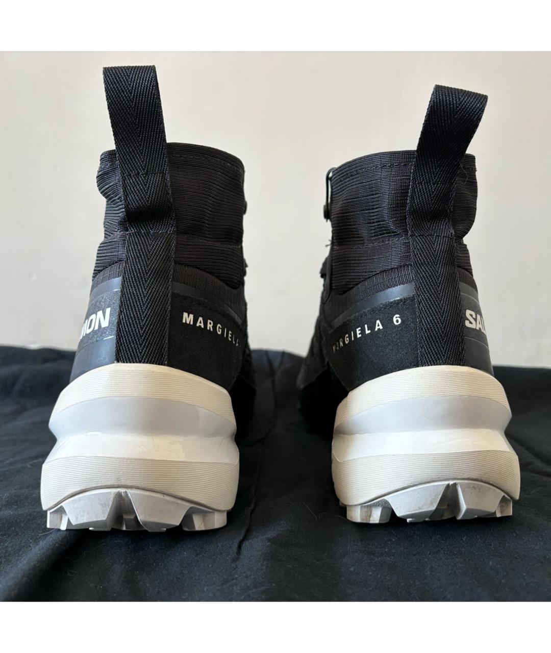 MM6 MAISON MARGIELA Черные текстильные высокие кроссовки / кеды, фото 4