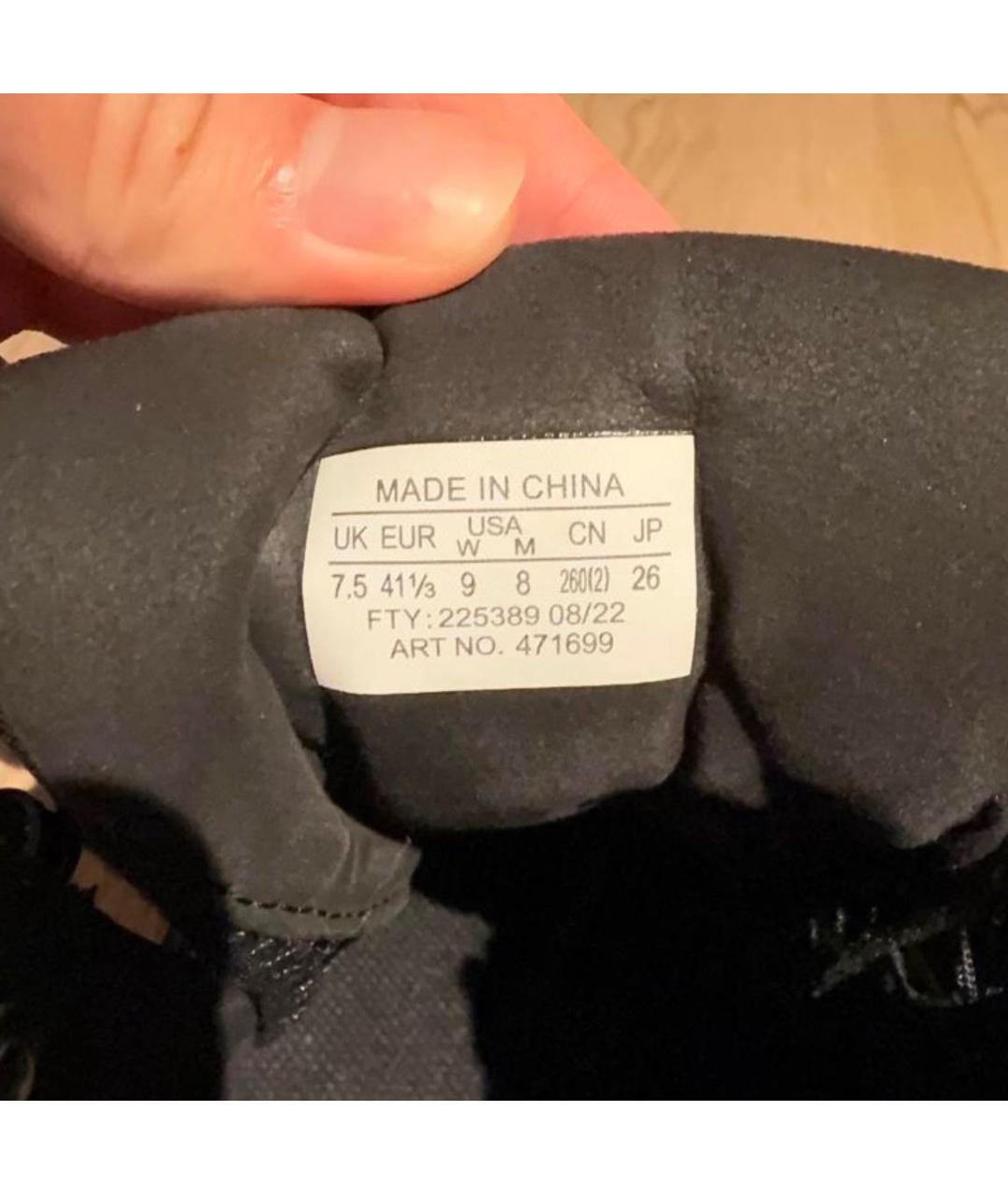 MM6 MAISON MARGIELA Черные текстильные высокие кроссовки / кеды, фото 6