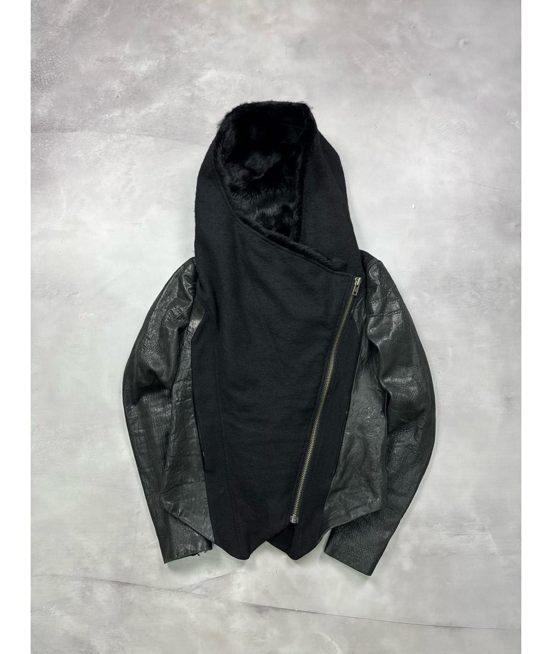 HELMUT LANG Черная кожаная куртка, фото 9