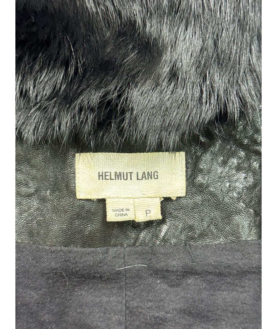 HELMUT LANG Черная кожаная куртка, фото 6