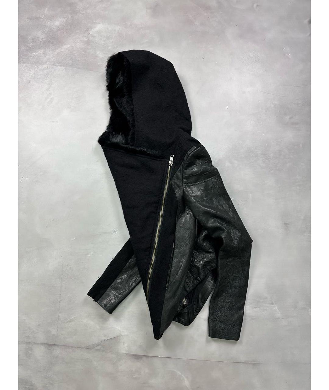 HELMUT LANG Черная кожаная куртка, фото 2