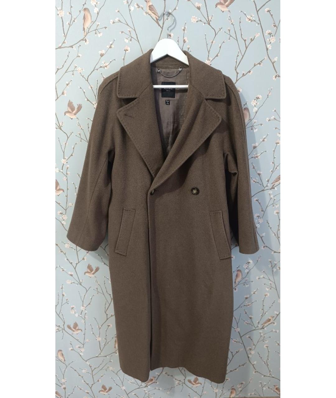 WEEKEND MAX MARA Коричневое шерстяное пальто, фото 8
