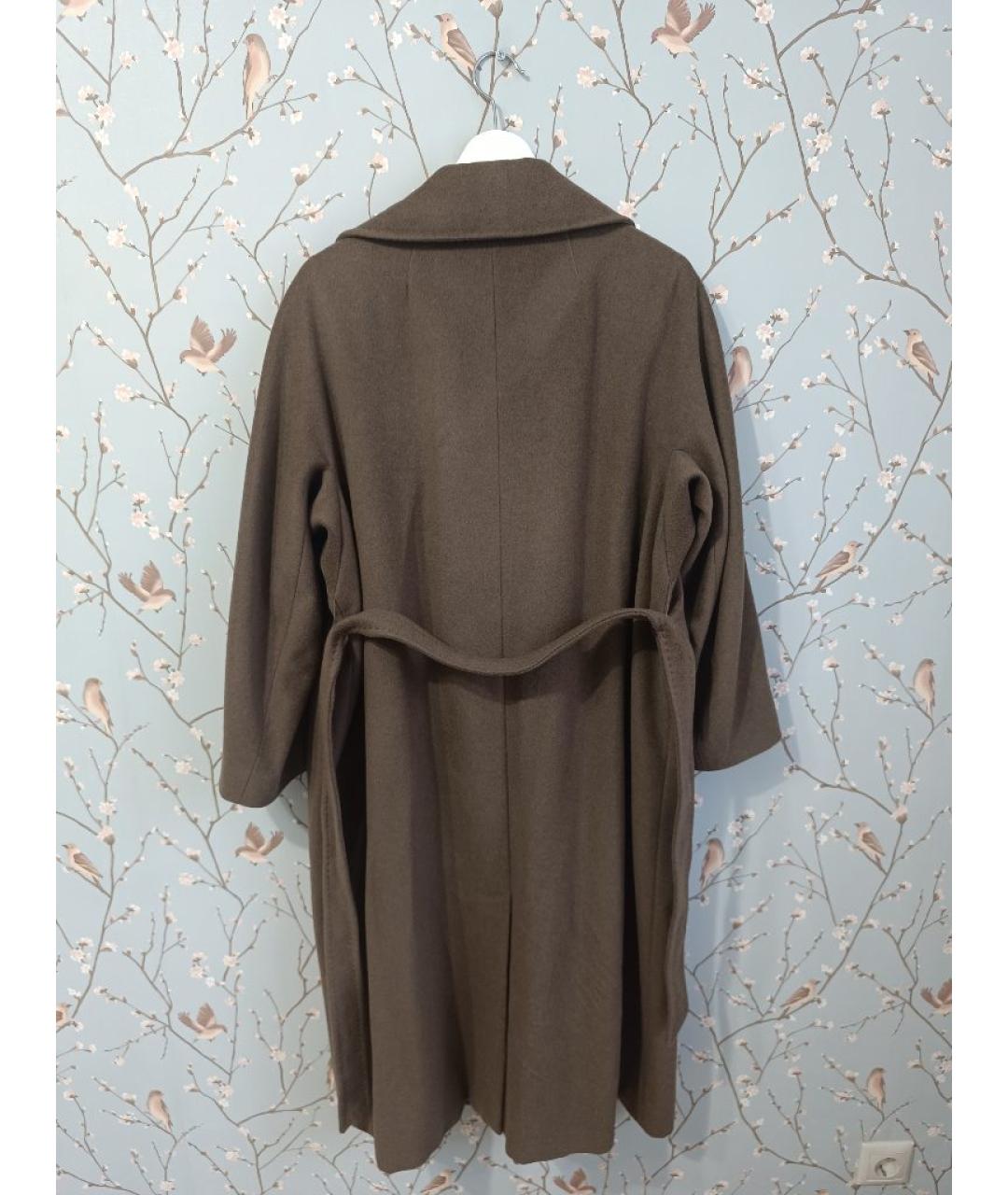 WEEKEND MAX MARA Коричневое шерстяное пальто, фото 2