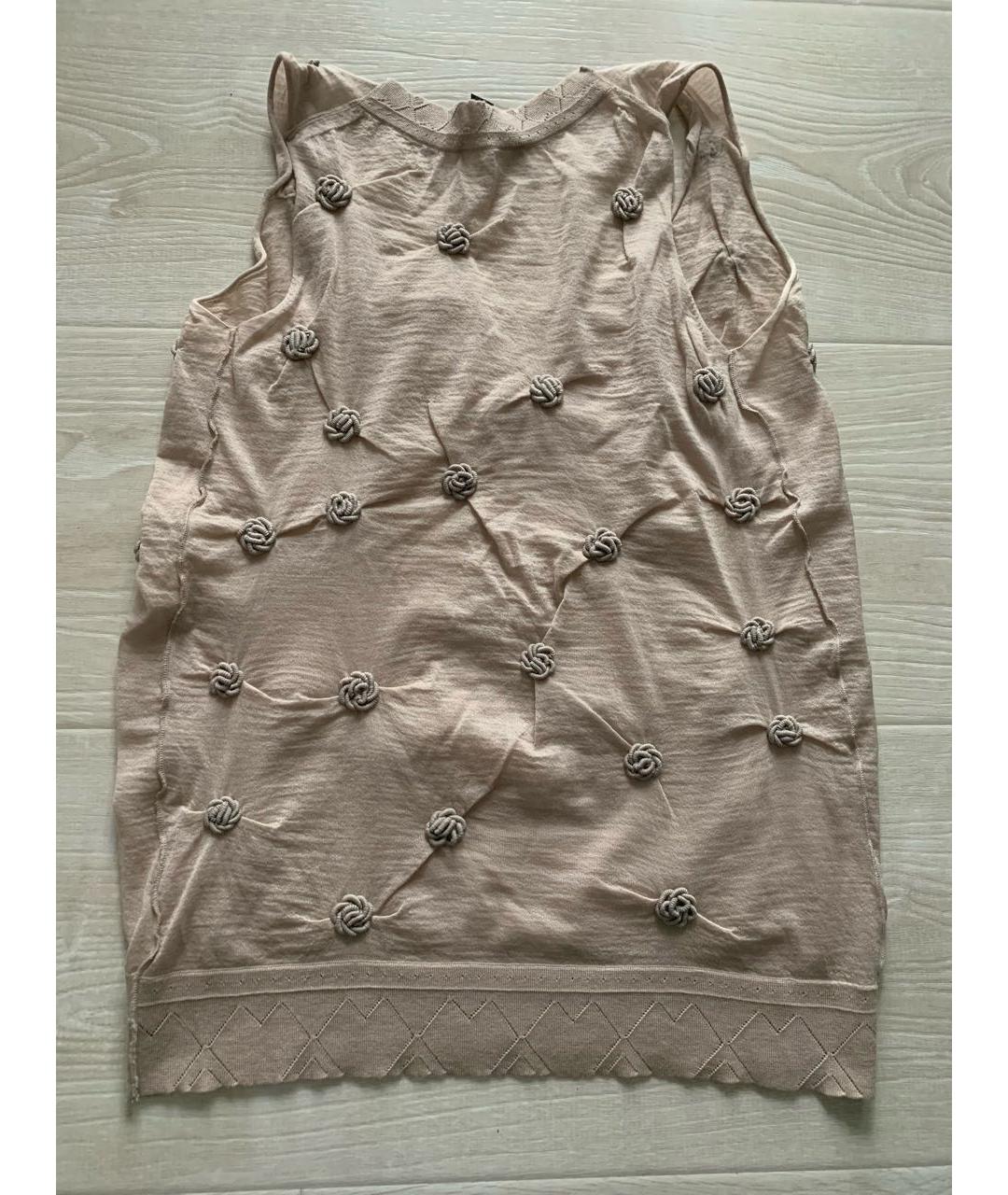 LOUIS VUITTON Бежевая кашемировая майка, фото 2