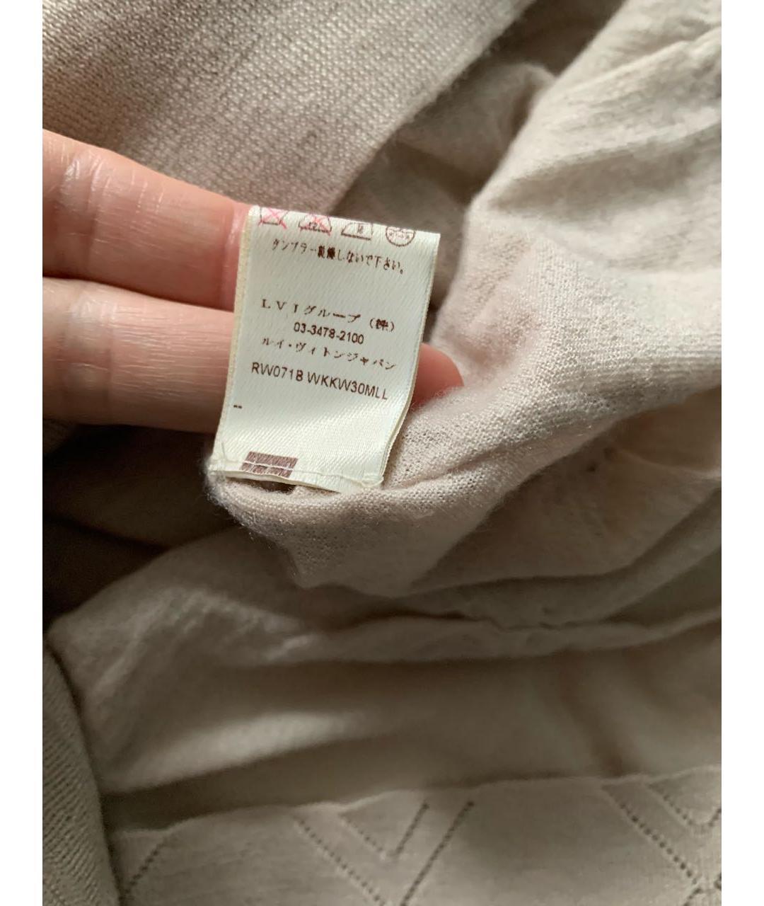 LOUIS VUITTON Бежевая кашемировая майка, фото 6