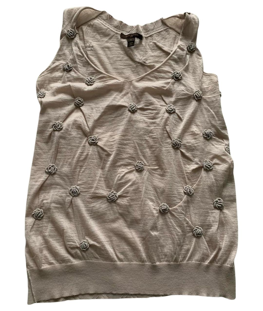 LOUIS VUITTON Бежевая кашемировая майка, фото 1