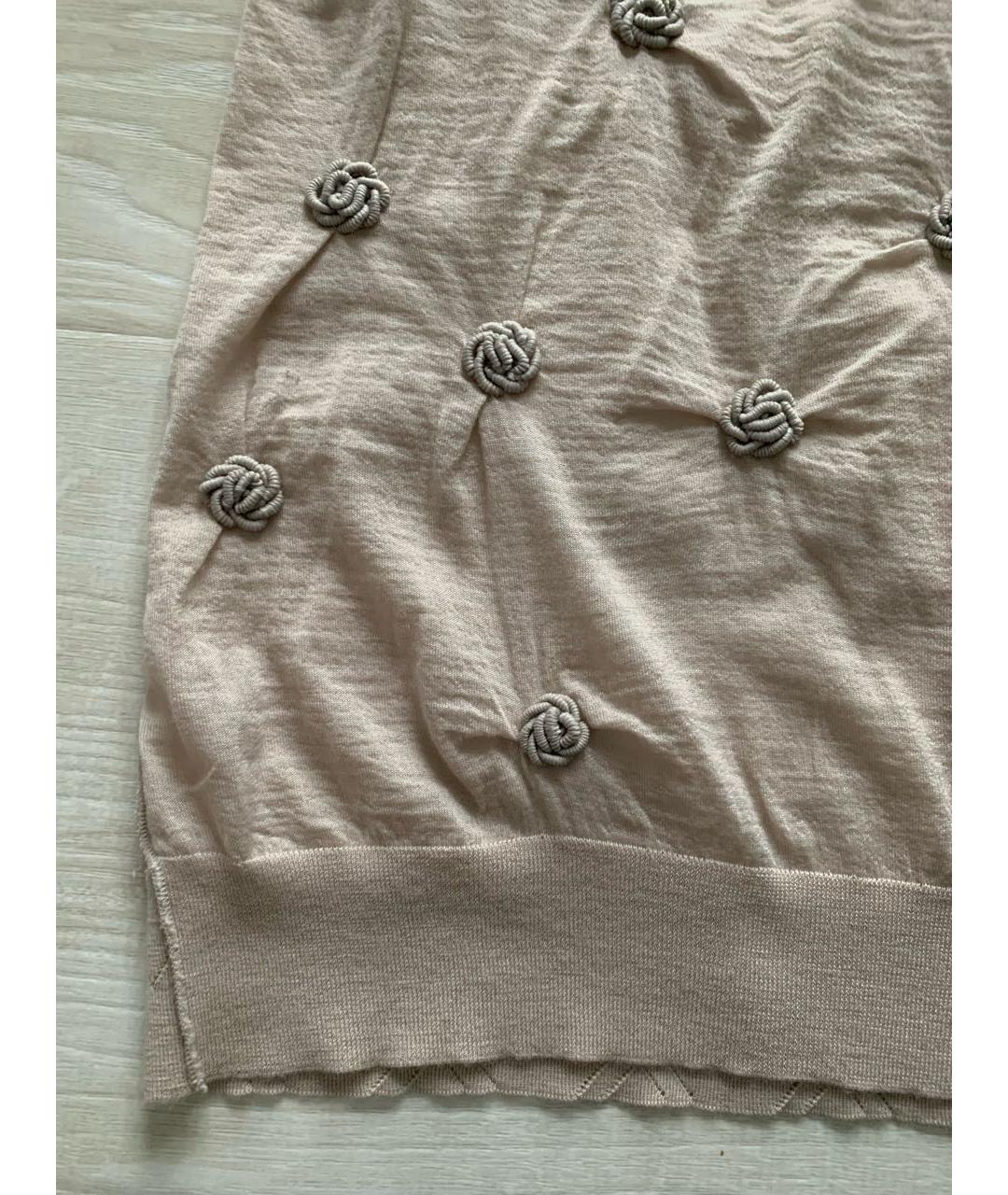 LOUIS VUITTON Бежевая кашемировая майка, фото 4