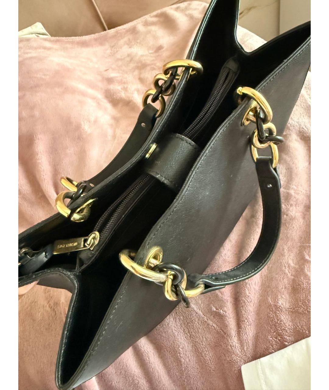 MICHAEL KORS Черная кожаная сумка с короткими ручками, фото 4