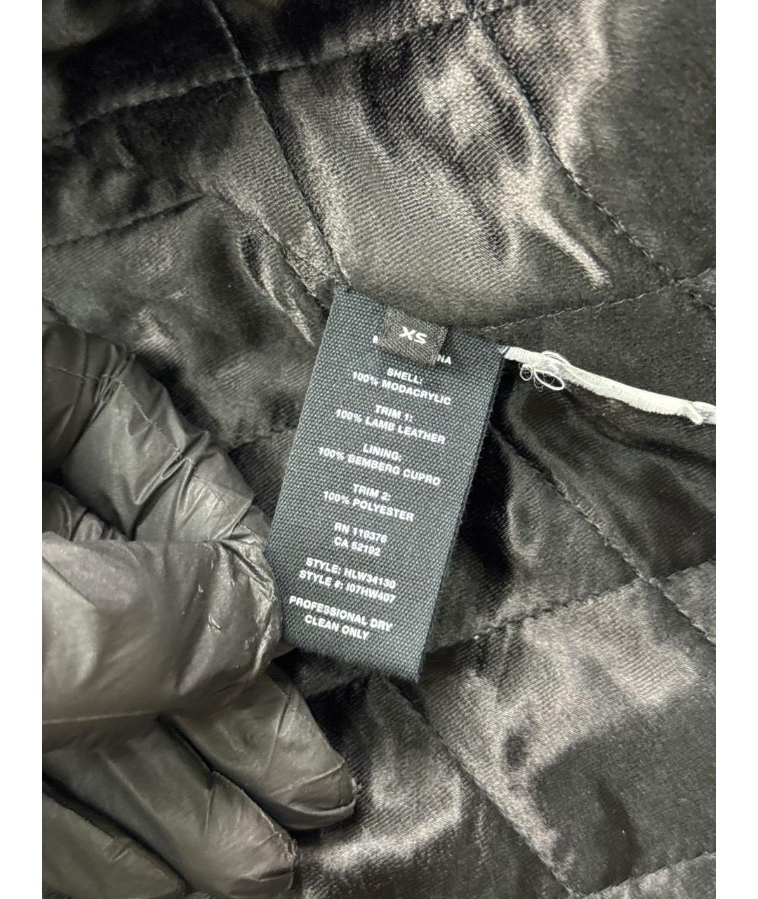 HELMUT LANG Черная шерстяная дубленка/шуба, фото 6