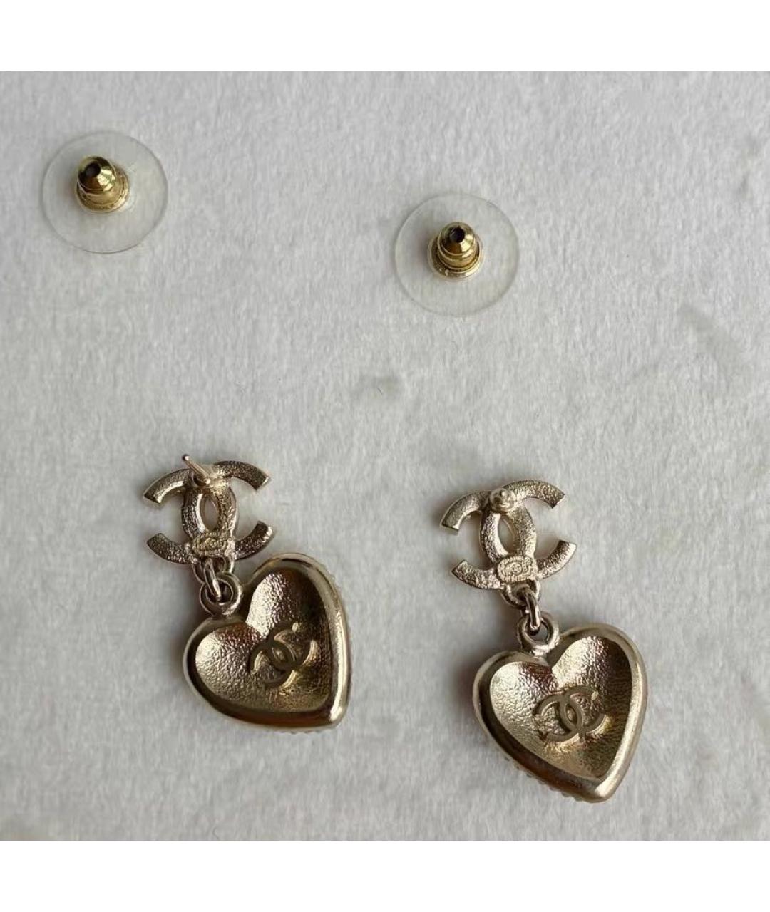 CHANEL Черные металлические серьги, фото 5